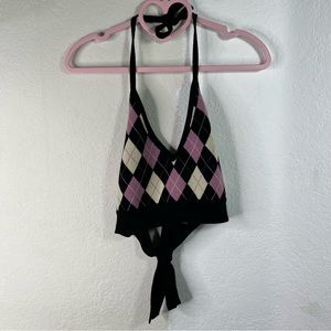 Debut Size M/L Vest Design Tie Crop Top